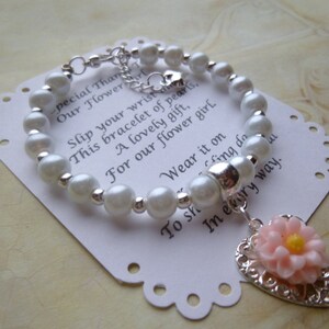 Pearl Flower Girl Bracelet, Flower Girl Jewelry, Flower Girl Bracelet, Kids Bracelet, Childrens Bracelet, Childrens Jewelry, Kids Jewelry