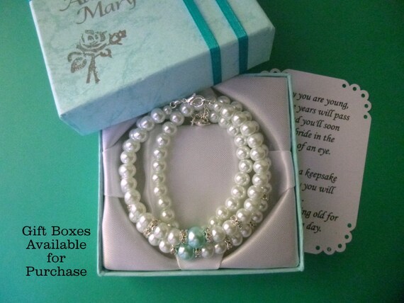 Flower girl pearl store jewelry set