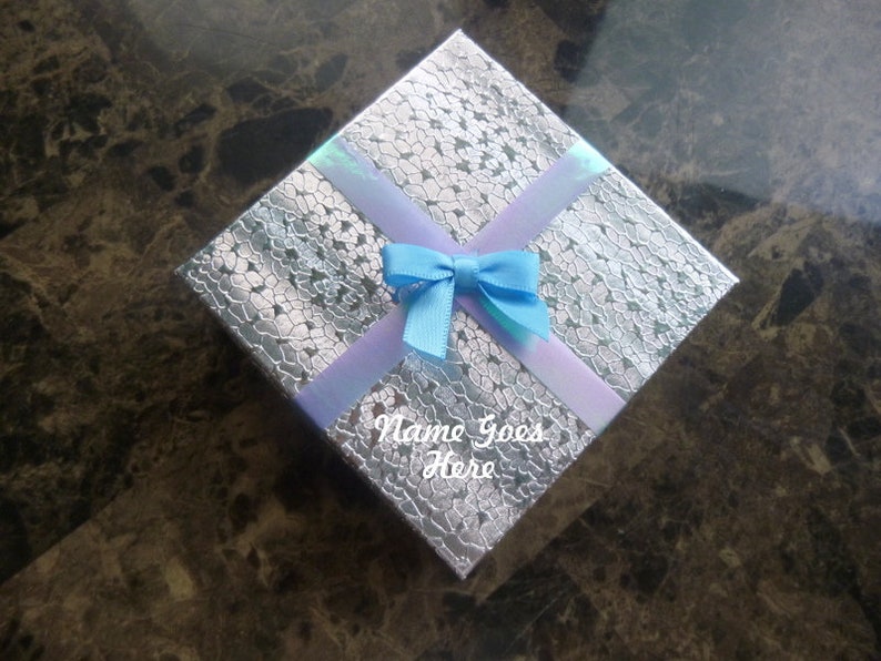 Silver Personalized Bracelet Gift Box, Silver Bracelet Box, Personalized Gift Box, Personalized Bracelet Box, Birthday Gift Box image 9