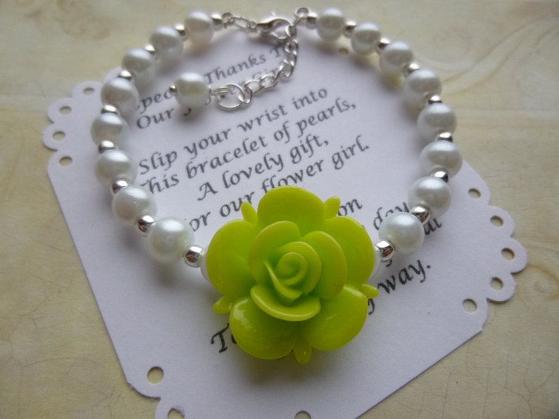 Pearl Flower Girl Bracelet, Flower Girl Bracelet, Flower Girl Jewelry, Pearl Childrens Bracelet, Pearl Kids Bracelet, Pearl Childs Bracelet image 3