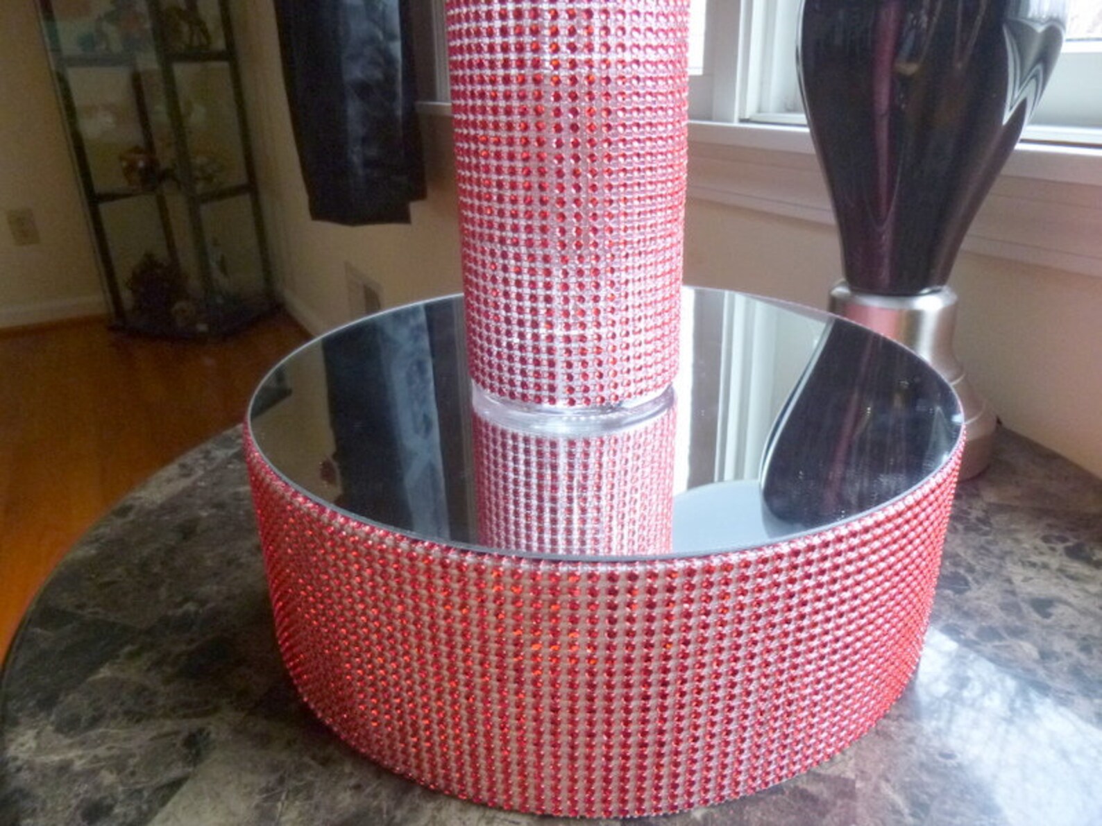 Mirror Top Cake Stand Cake Stand Cup Cake Stand Centerpiece Etsy