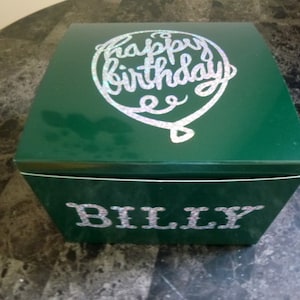 6&quot;x 6&quot;x 4&quot; One Piece Gift Box, Empty Personalized Gift Box, Empty Gift Box, Birthday Gift Box, Wedding Gift Box, Christmas Gift Box