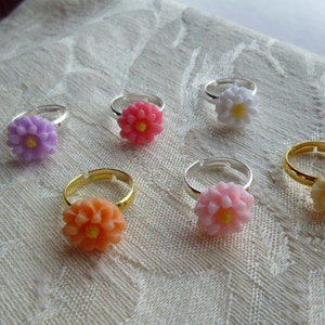 Blumenring des Kindes, verstellbarer Kinderring, Blumenring, Blumenmädchen-Ring, Geburtstagsgeschenk, Blumenmädchen-Geschenke, Weihnachtsgeschenk, Feiertagsgeschenk