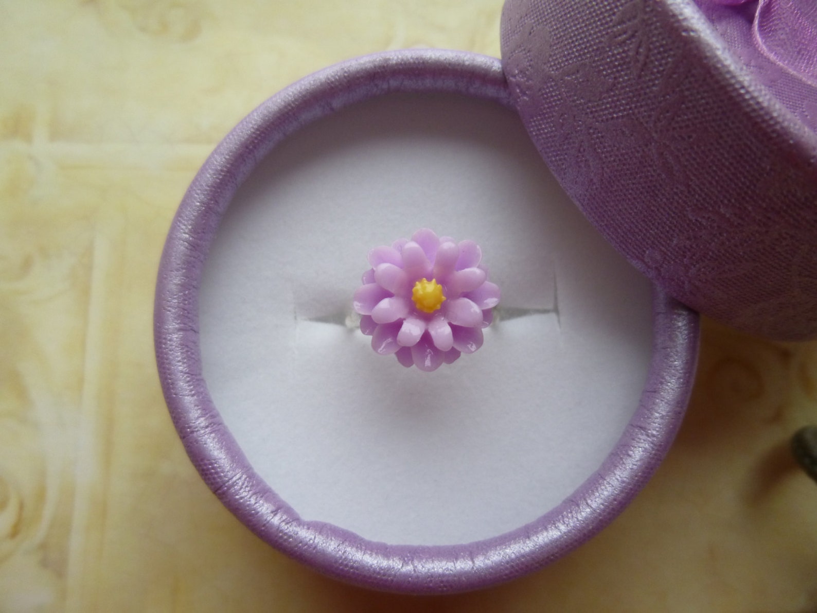 Child's Flower Ring Adjustable Childs Ring Flower Ring Etsy