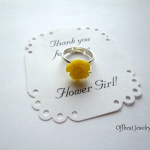 Little Girl Rose Ring, Flower Girl Ring, Flower Girl Jewelry, Child's Ring, Adjustable Ring, Child's Rose Ring, Christmas Gift
