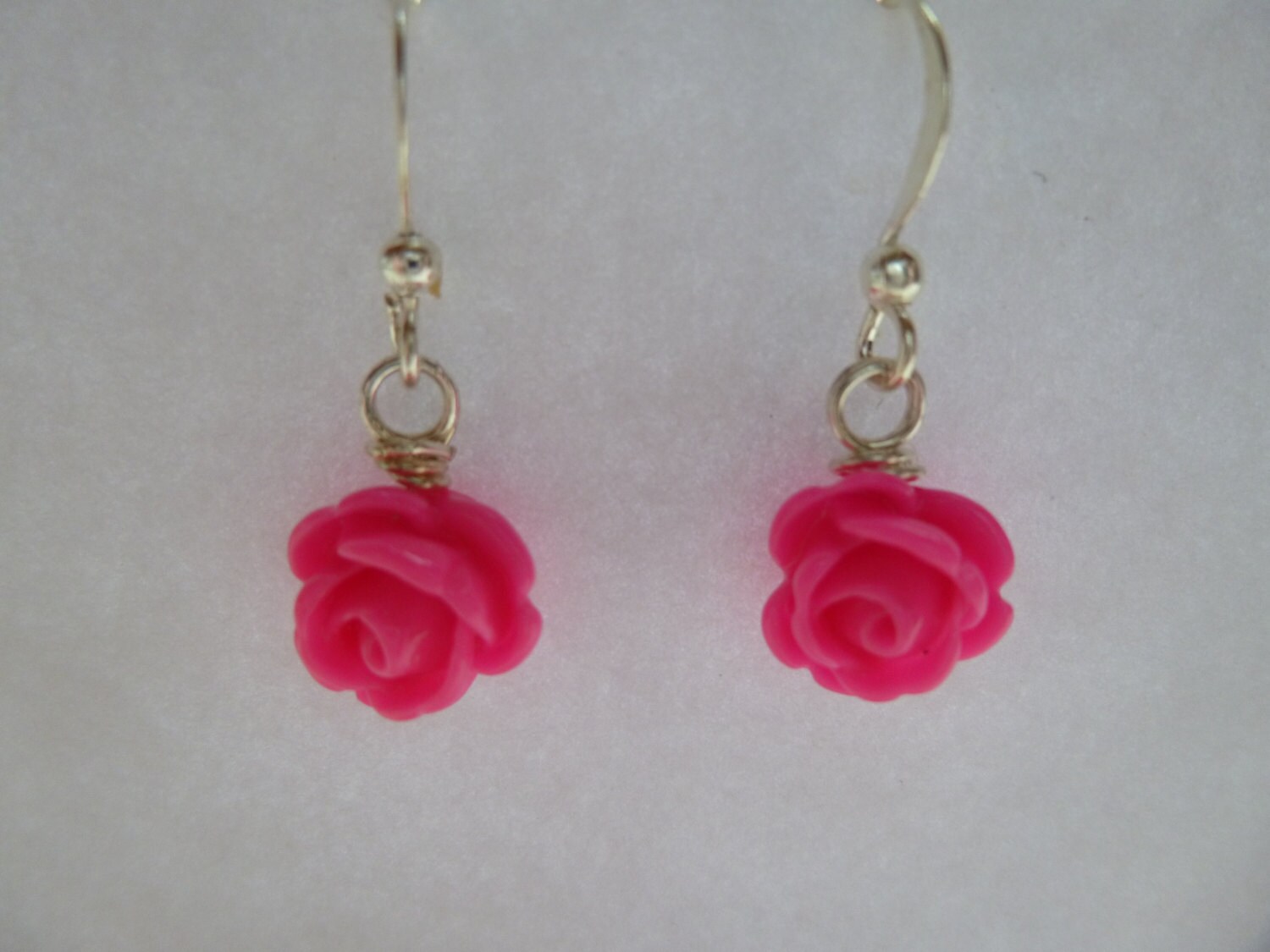Rose Earrings Flower Girl Earrings Earrings Flower Girl Etsy