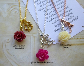 Personalized Necklace, Personalized Bridesmaid Necklace, Personalized Necklace, Flower Girl Necklace, Christmas Gift, Flower Girl Gifts