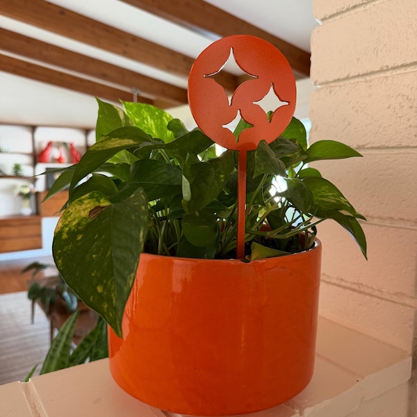 Decoración de palitos de plantas con forma de estrella de mediados de siglo