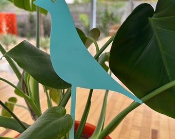 Mid Century Eames Inspired Bird Plant Stick Decoration