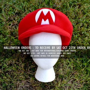Adult Mario Hat Child Sizing Available by Request