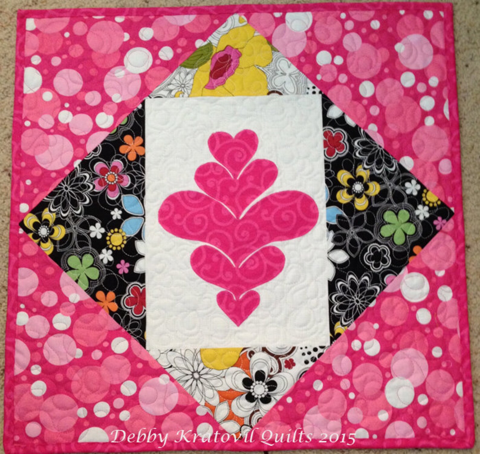 Stacked Hearts Mini Quilt Pattern Etsy
