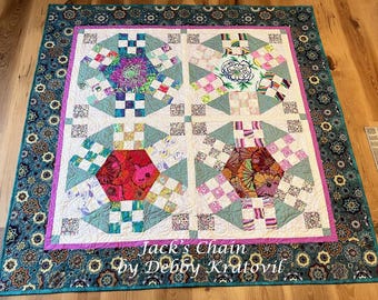 Jack's Chain 4 Block Quilt Pattern
