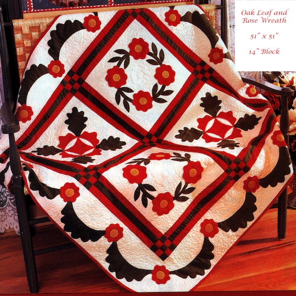 Rose Quilt Pattern Etsy