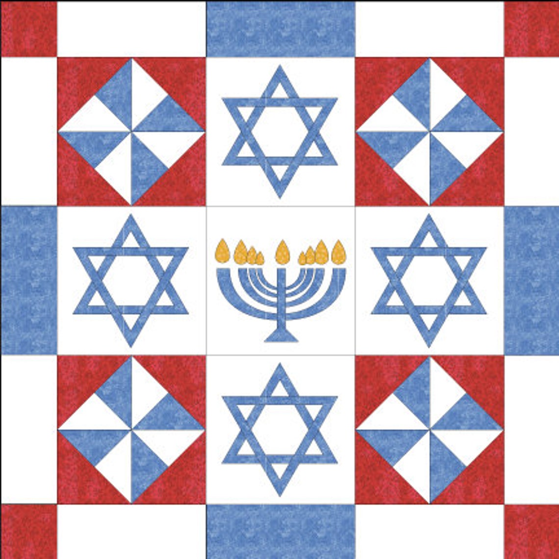 Hanukkah Quilt PATTERN Etsy