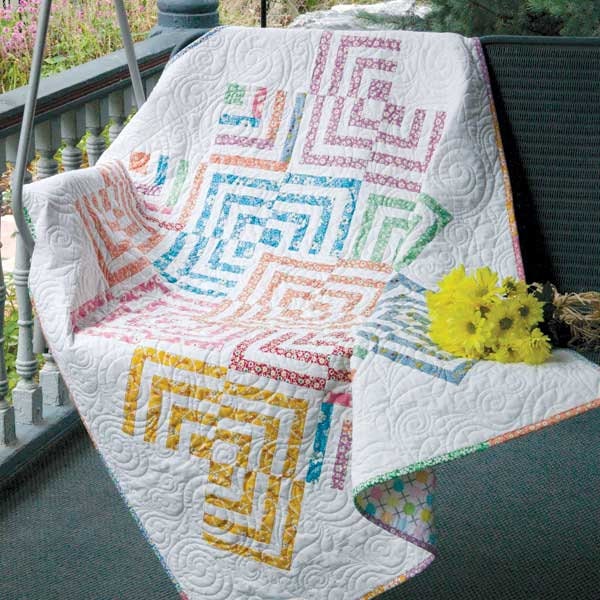 Candy Stripes Log Cabin Quilt Pattern