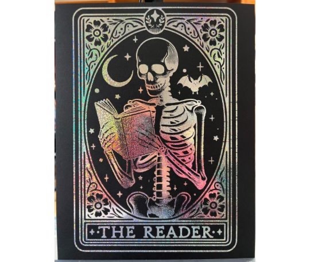 The Reader Funny Tarot Card Foil Print Custom Colors - Etsy UK