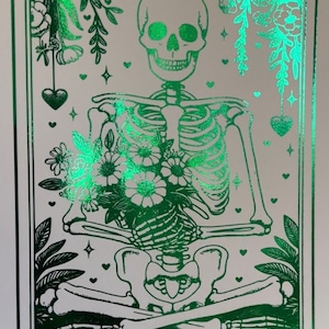 Carte de tarot amusante pour les amoureux des plantes, impression d'aluminium, couleurs personnalisées