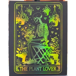 Carte de tarot amusante pour les amoureux des plantes, impression d'aluminium, couleurs personnalisées