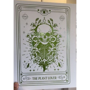 Carte de tarot amusante pour les amoureux des plantes, impression d'aluminium, couleurs personnalisées