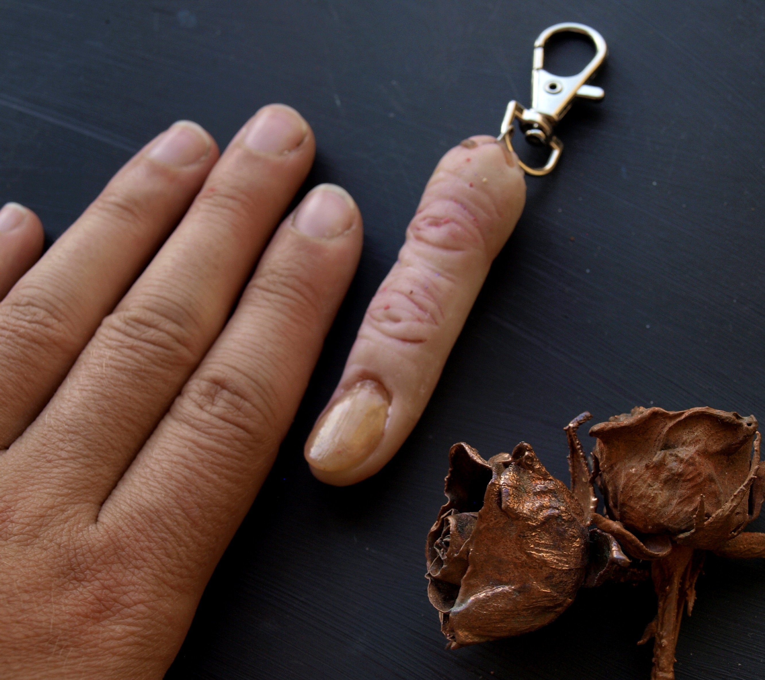Severed finger keychain Weird gifts Scary art Realistic Etsy