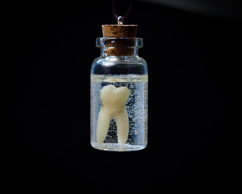 Wet specimen jar Preserved sculpted human tooth Odd gothic Etsy