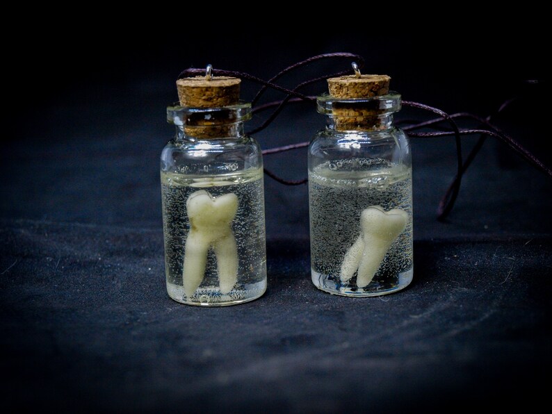 Wet specimen jar Preserved sculpted human tooth Odd gothic Etsy