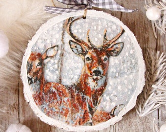 Table ornament deer Winter winter deer woodland wonderland winter winter Folk fairytale seasonal cozy hygge cottage farmhouse country season