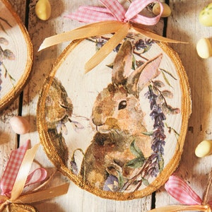 Rabbit ornament spring summer Easter Easter Ostern Ostara fairy wonderland shabby farmhouse folk country countryside cottage retro woodland image 1