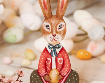 Coquetier lapin Pâques Easter Ostara Ostern farmhouse cottage féerique wonderland shabby printemps spring cosy hygge folklorique campagne