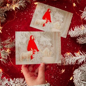 Carte postale photographie d'art "Petit chaperon rouge" Olga Valeska - Christmas Noël winter wonderland fairy tale magic faerie snow hiver image 3