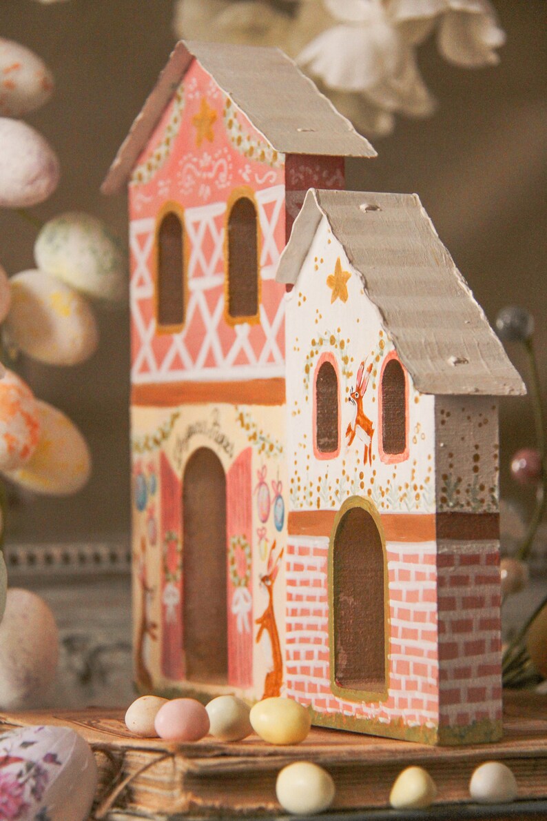 Ornament house village Easter Easter spring spring Ostern Ostara cozy farmhouse folk fairytale enchanted countryside cottage wonderland image 10