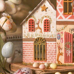 Ornament house village Easter Easter spring spring Ostern Ostara cozy farmhouse folk fairytale enchanted countryside cottage wonderland image 3