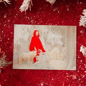 Carte postale photographie d'art "Petit chaperon rouge" Olga Valeska - Christmas Noël winter wonderland fairy tale magic faerie snow hiver image 5
