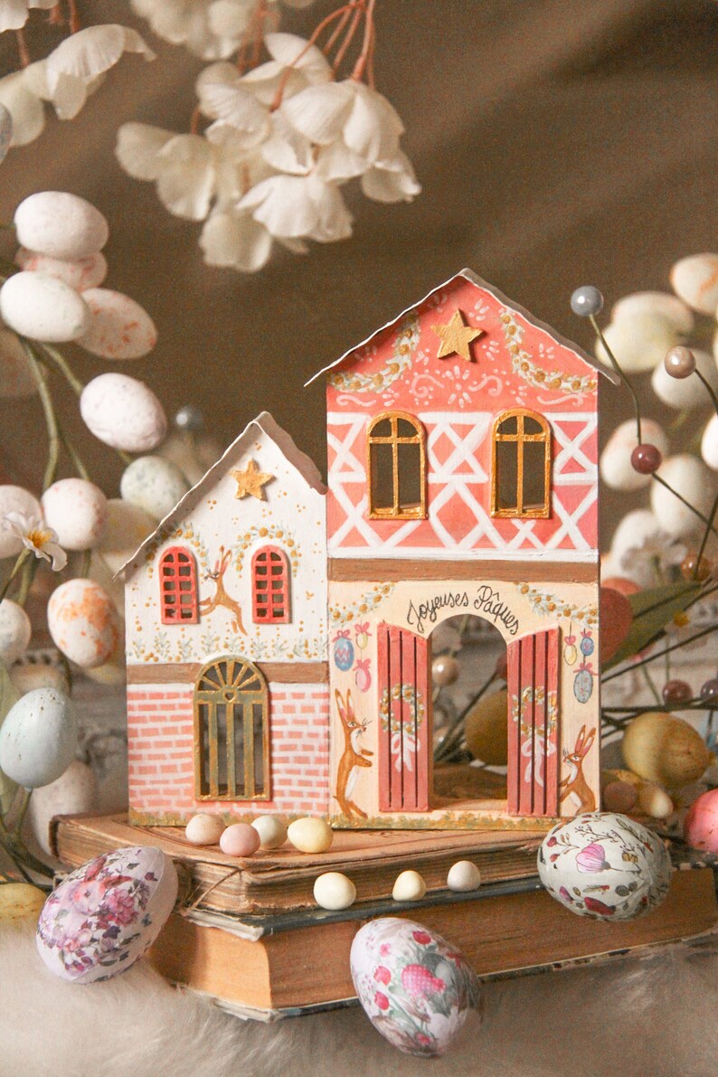 Ornament house village Easter Easter spring spring Ostern Ostara cozy farmhouse folk fairytale enchanted countryside cottage wonderland image 6