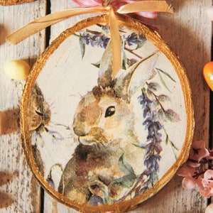 Rabbit ornament spring summer Easter Easter Ostern Ostara fairy wonderland shabby farmhouse folk country countryside cottage retro woodland image 6