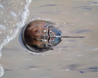 Limited edition 8x10 print of original Horseshoe crab acrylic painting