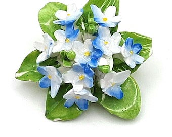 Broche fleur vintage en porcelaine, Royal Adderly England