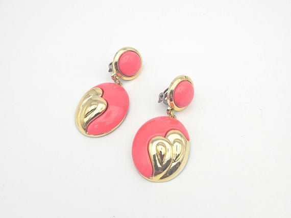 Big 80s Dangle Statement Earrings - image 6