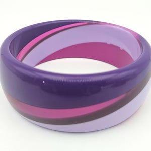 Vintage 80&#39;s Multi Color Purple Bangle Bracelet