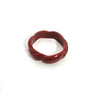 Vintage Molded Red Lucite Ring