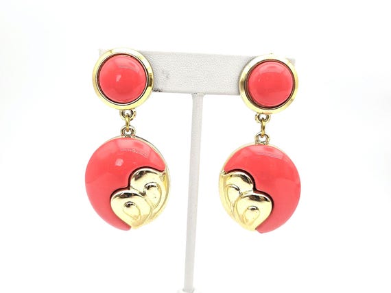 Big 80s Dangle Statement Earrings - image 2