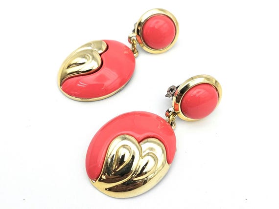 Big 80s Dangle Statement Earrings - image 1