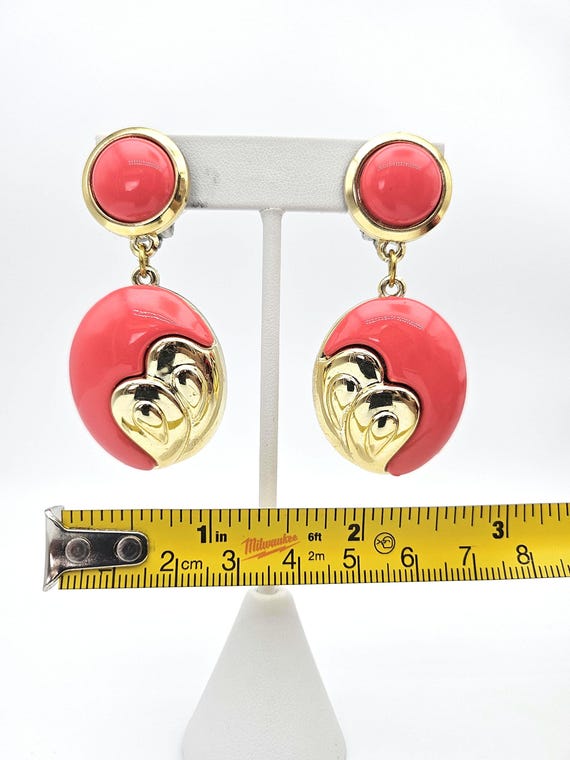 Big 80s Dangle Statement Earrings - image 8