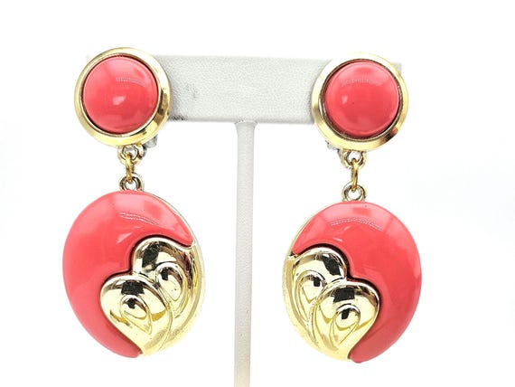 Big 80s Dangle Statement Earrings - image 3