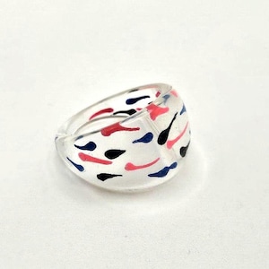80s Retro Pink Lucite Ring