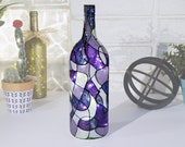 Shades of Purple LED Light up 1.5 Liter Wine Bottle