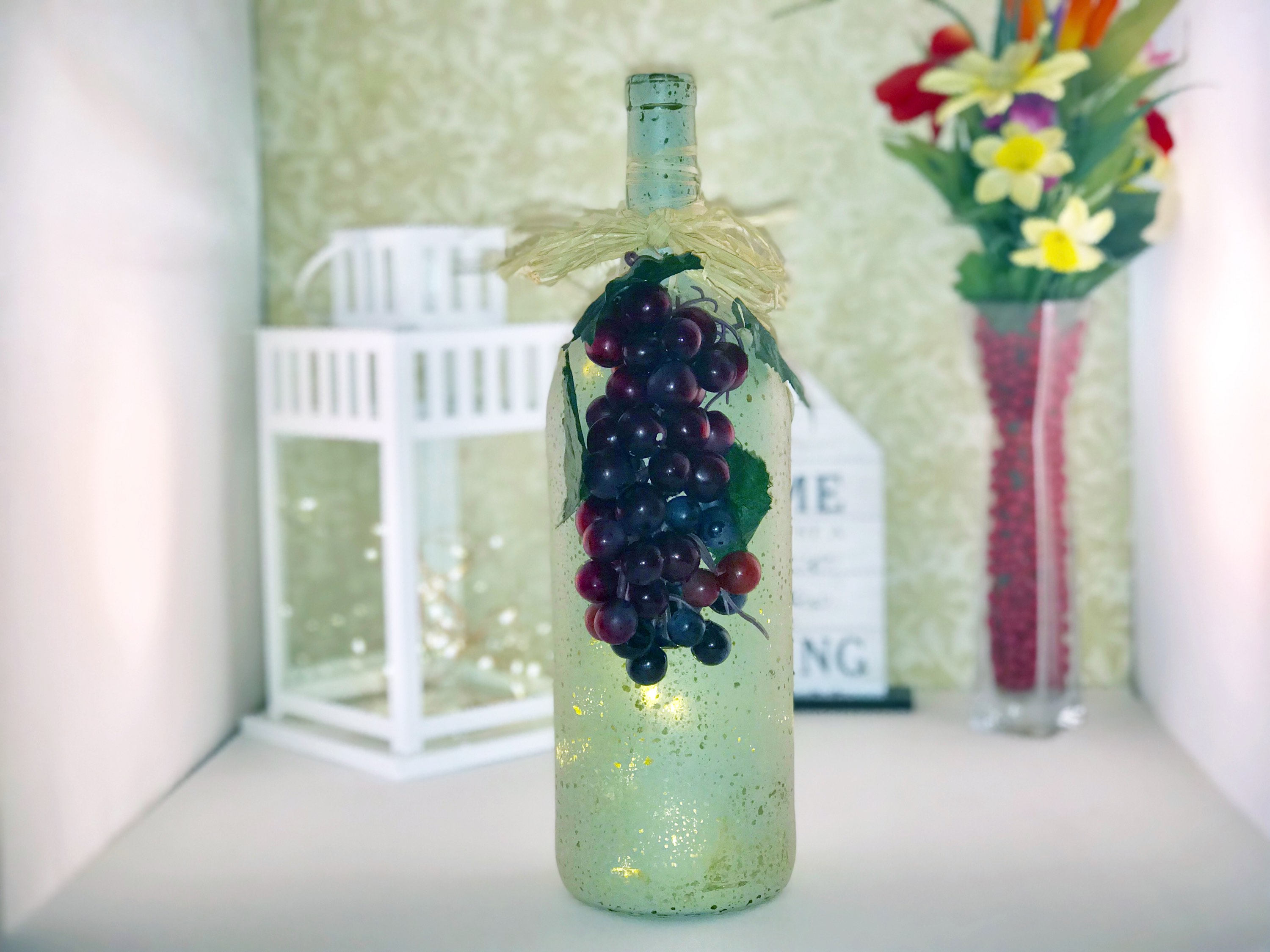 Happy 50th Birthday Iridescent Light Up Bottle Illuminated Bottles Gift