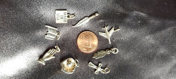 Assortment of Sterling Silver Charms or Pendants … - image 1
