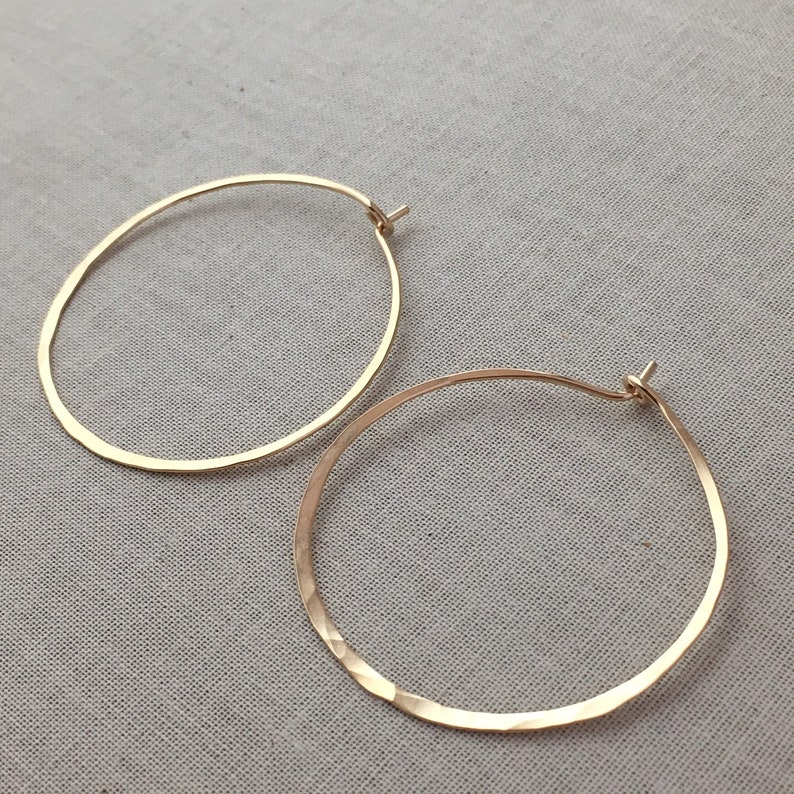 skinny silver hoops