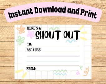 Shout Out Karten | 40er Paket | Freundlichkeit fördern | Schüler/Studenten, Lehrende, Beschäftigte |